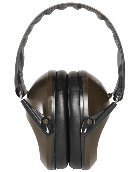 Auriculares antiruido plegables verdes para tiro, protección auditiva, peso 190 g