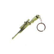 Llavero metálico en forma de rifle Remington M24 latón con anilla para llaves, longitud aprox. 12 cm