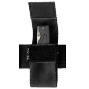 Funda negra para cuchillo SECURITY PP con cierre de velcro y pasador ancho para cinturón