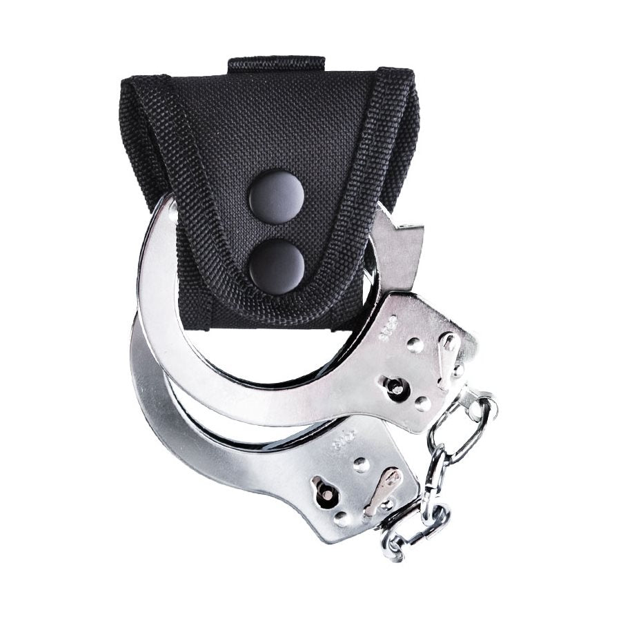 Funda negra para esposas SECURITY con cierre de dos botones, 6,5 x 7 cm, 100% polipropileno