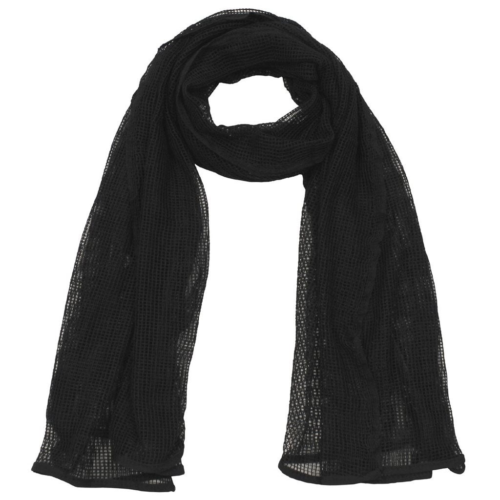 Bufanda BARACUDA negra 120x90 cm de poliéster, vista plegada