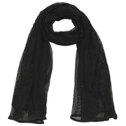 Bufanda BARACUDA negra 120x90 cm de poliéster, vista plegada