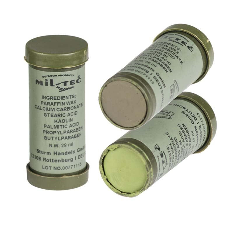 Tubo de pintura de camuflaje bicolor verde y ocre, 28 ml