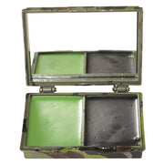 Caja de pintura de camuflaje 2 colores (verde y negro) con espejo