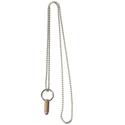 Colgante con vaina de bala 9 mm en cadena (aprox. 60 cm)