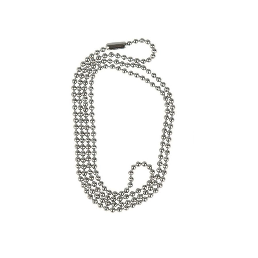 Cadena tipo bolitas 60 cm para dog tags (placas identificativas)