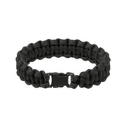 Pulsera paracord trenzada negra 15 mm con cierre fastex 16370102