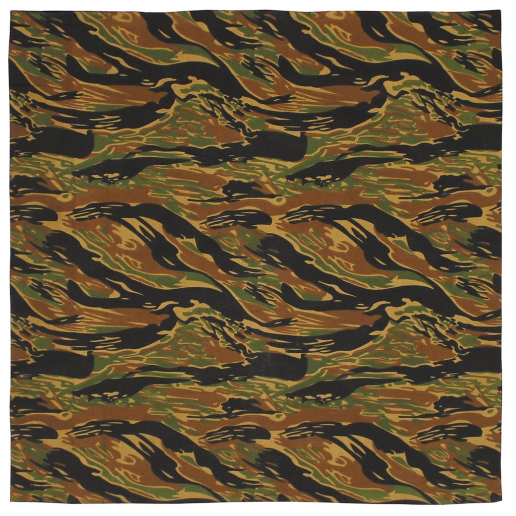 Pañuelo BANDANA 55x55 cm CAMO de algodón con estampado camuflaje