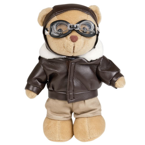 Peluche oso Teddy con traje de piloto de 20 cm