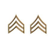 Insignia de rango SERGEANT pulida, dorada en latón - US Army