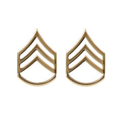 Insignia metálica dorada y pulida Staff Sergeant (US Army)