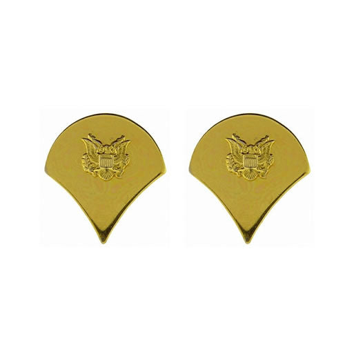 Insignia metálica de rango SPEC-4 dorada pulida US Army fabricada en EE. UU.