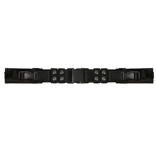Cinturón táctico negro con dos fundas para cargadores de pistola, 5 cm de ancho