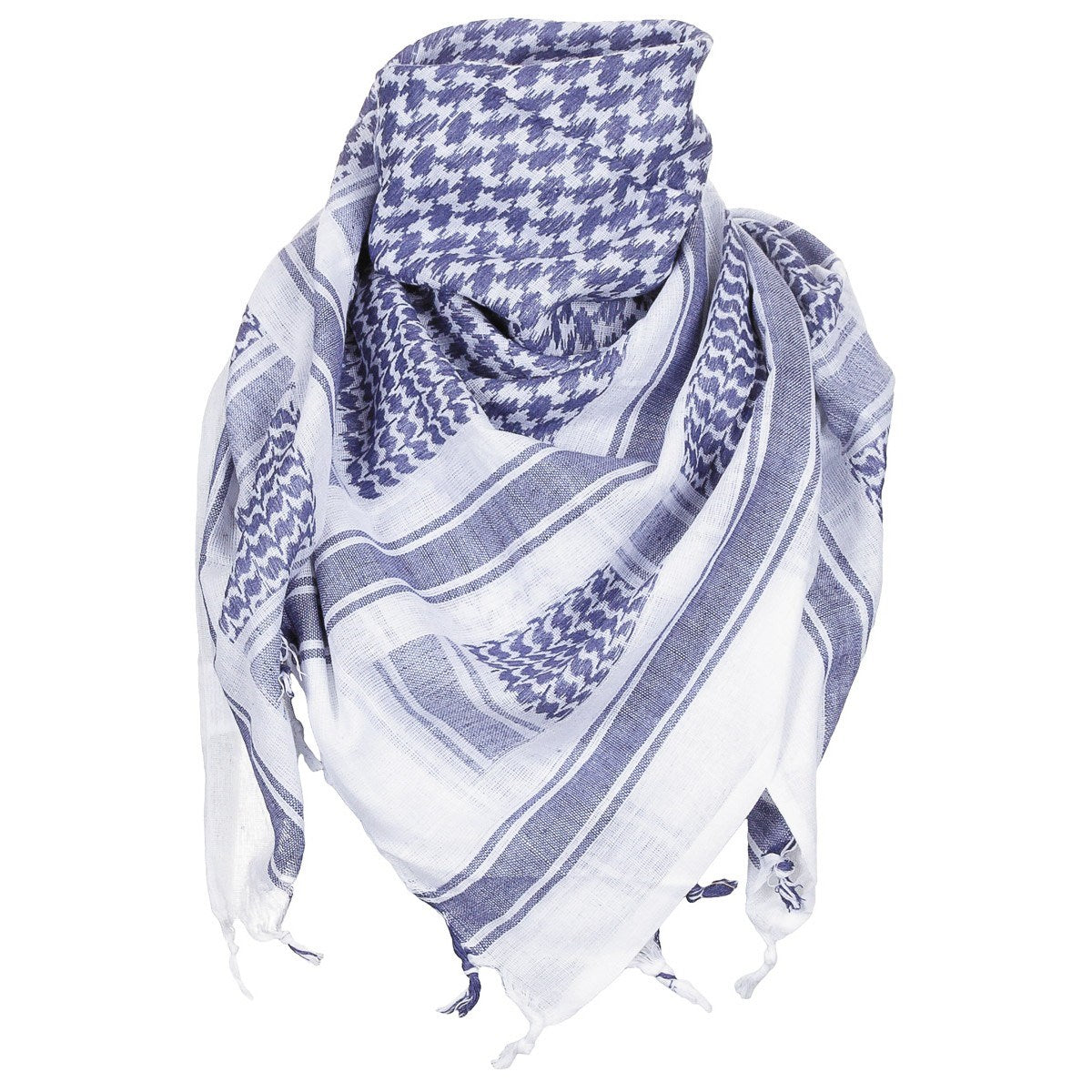 Imagen del Pañuelo Shemagh de algodón blanco y negro