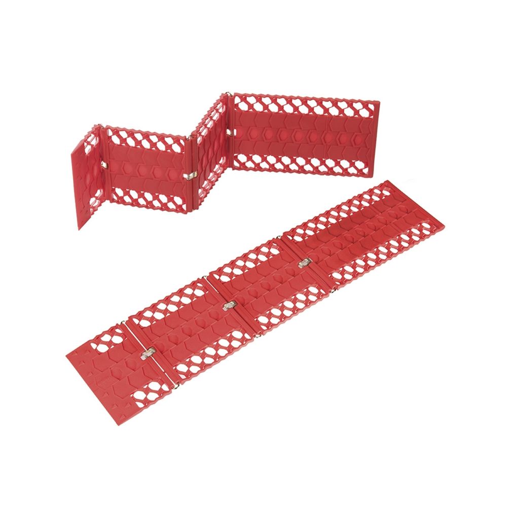 Alfombrilla de rescate plegable para ruedas de coche 77 x 18 x 1,25 cm en polipropileno