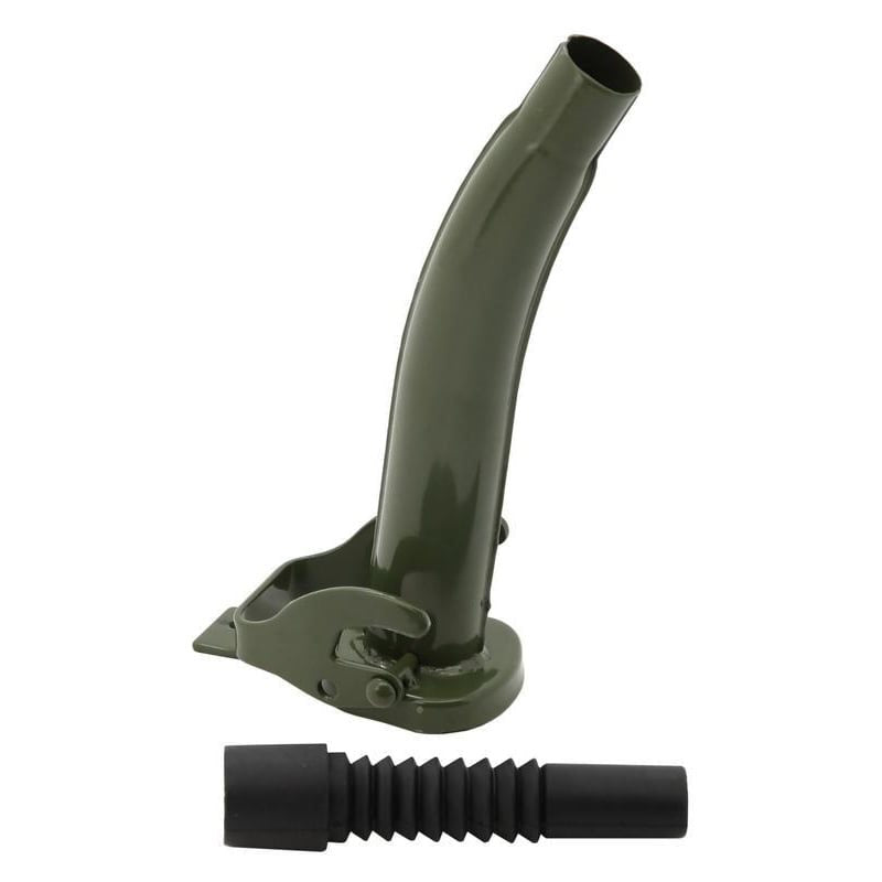 Embudo metálico verde para bidones de gasolina (5, 10, 20 L), tubo aprox. 32,5 cm