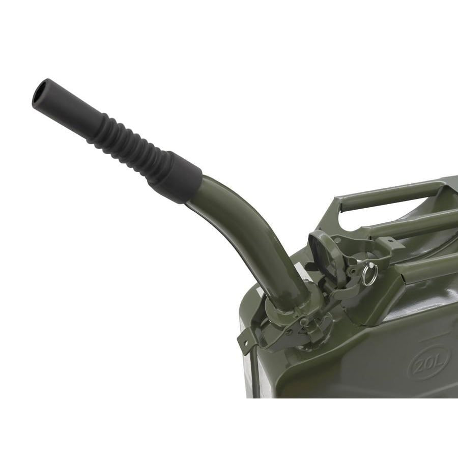 Embudo metálico verde para bidones de gasolina (5, 10, 20 L), tubo aprox. 32,5 cm