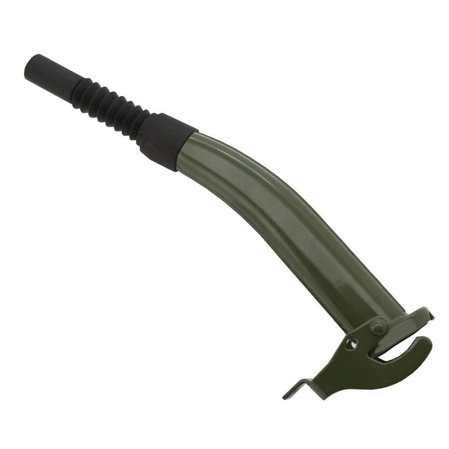 Embudo metálico verde para bidones de gasolina (5, 10, 20 L), tubo aprox. 32,5 cm