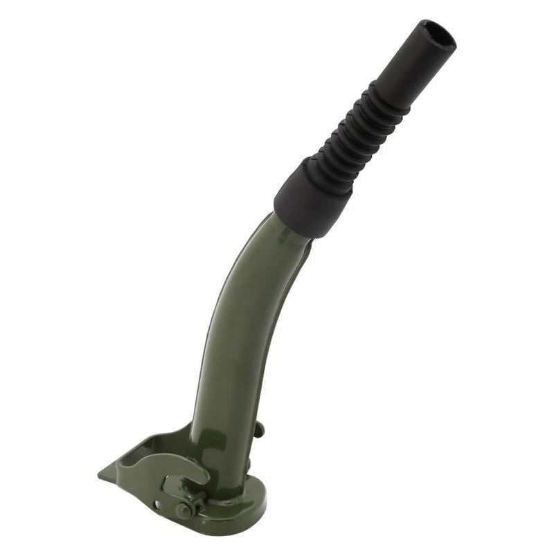 Embudo metálico verde para bidones de gasolina (5, 10, 20 L), tubo aprox. 32,5 cm