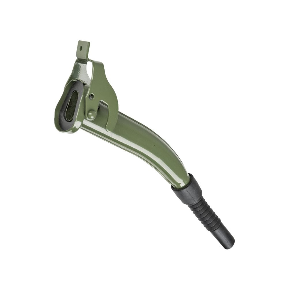 Embudo metálico verde para bidones de gasolina (5, 10, 20 L), tubo aprox. 32,5 cm