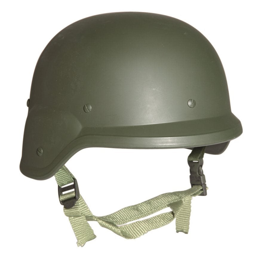 Réplica casco entrenamiento M88 plástico verde para airsoft y recreación histórica