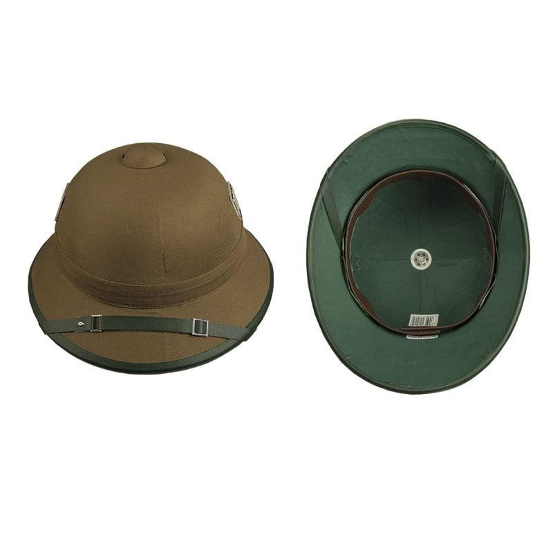 Casco WH tropical verde con gafas, reproducción Rommelhelm, barbilla deslizante