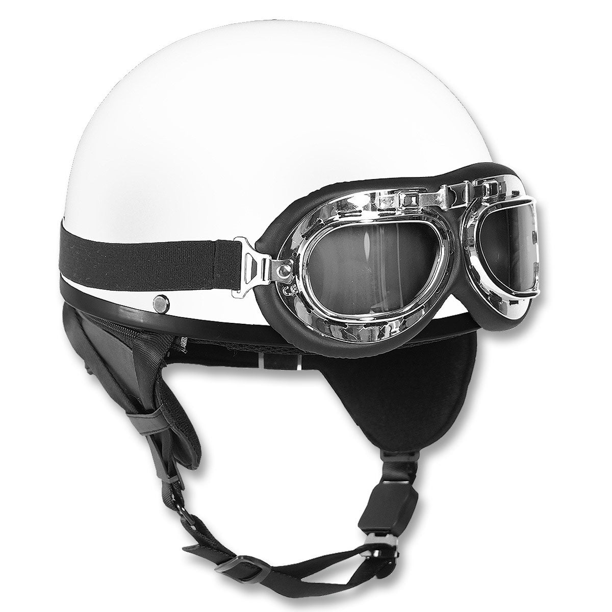 Casco de moto retro con gafas incluidas - imagen del producto