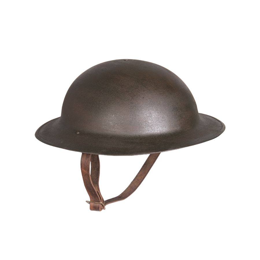 Casco réplica US M17 en acero con barboquejo y correas, 0,9 kg