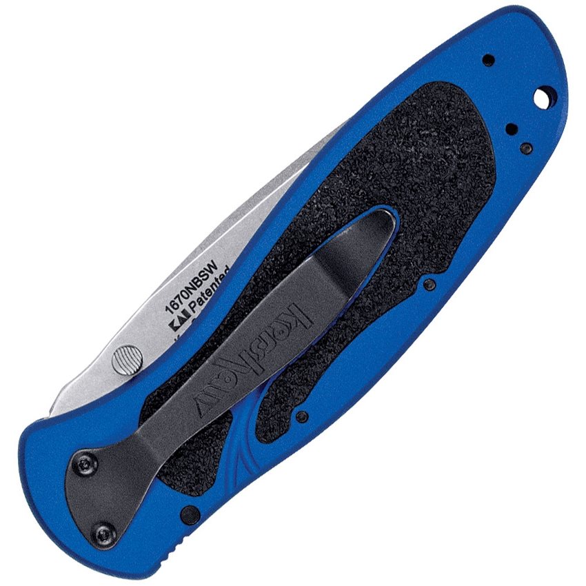 Navaja plegable BLUR con filo liso, hoja 8,6 cm, Assisted SpeedSafe, diseño Ken Onion, fabricada en EE. UU.