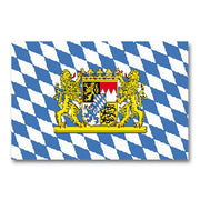 Bandera del estado de Baviera (Bayern) con escudo - bandera estatal alemana