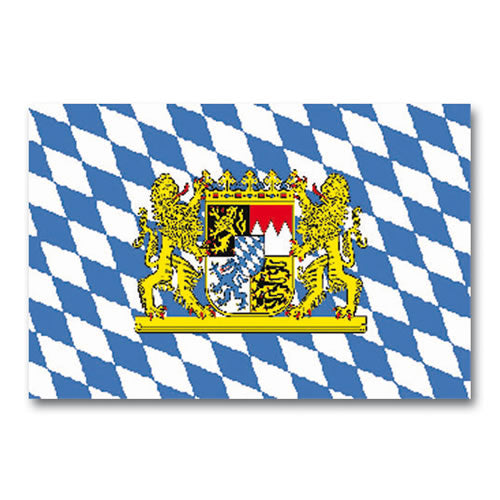 Bandera del estado de Baviera (Bayern) con escudo - bandera estatal alemana