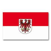 Bandera de Brandeburgo (Brandenburg) con escudo