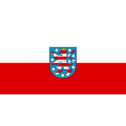 Bandera de Turingia (Durynsko) 150x90 cm en poliéster con escudo