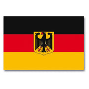 Bandera estatal de Alemania con águila, 150 x 90 cm, 100% poliester