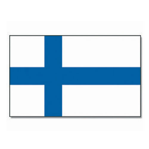 Bandera nacional de Finlandia 150 x 90 cm con ojales metálicos, 100% poliéster