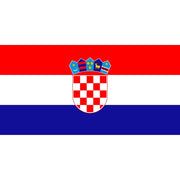 Bandera estatal de Croacia 150 x 90 cm, 100% poliéster, dos ojetes metálicos para sujeción
