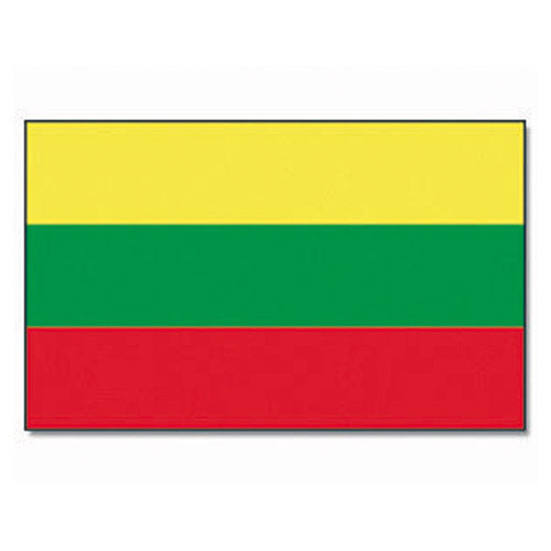 Bandera estatal de Lituania (tricolor amarillo, verde y rojo)