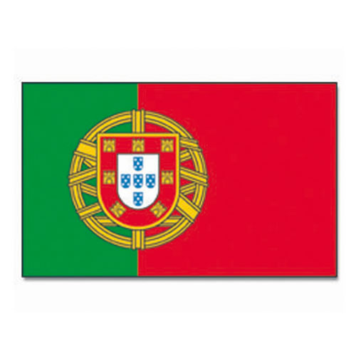 Bandera nacional de Portugal 150 x 90 cm con dos ojales metálicos, 100% poliéster
