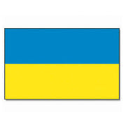 Bandera nacional de Ucrania 150 x 90 cm con dos ojales metálicos