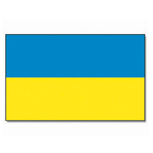 Bandera nacional de Ucrania 150 x 90 cm con dos ojales metálicos