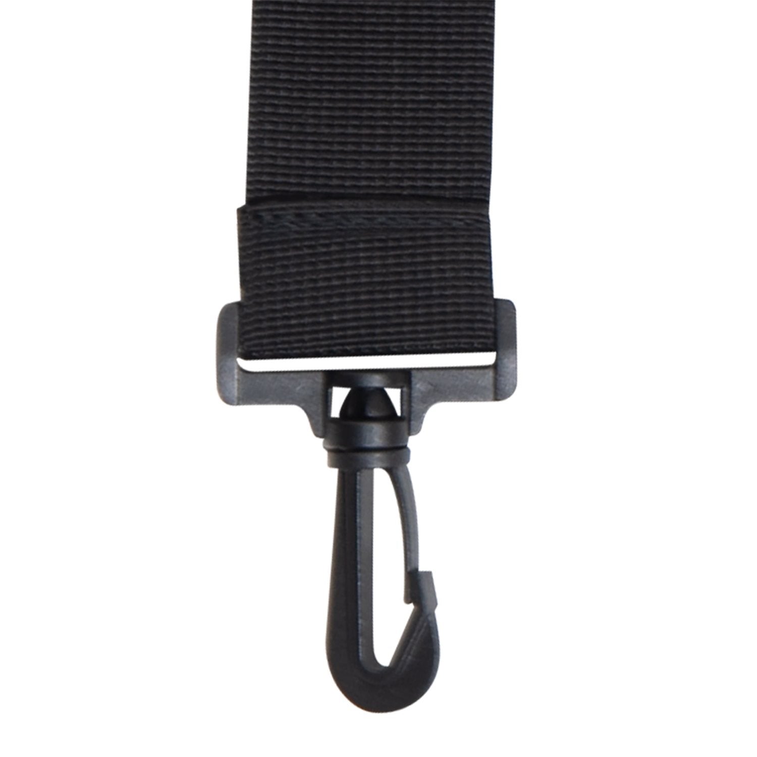 Correa para bolso acolchada negra, ajustable hasta 122 cm, mosquetones plásticos, poliester