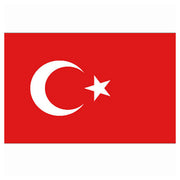 Bandera nacional de Turquía 150 x 90 cm con dos ojales metálicos, 100% poliéster