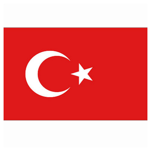 Bandera nacional de Turquía 150 x 90 cm con dos ojales metálicos, 100% poliéster