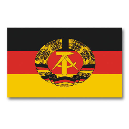 Bandera DDR NVA 150 x 90 cm, 100% poliéster, con dos ojetes metálicos