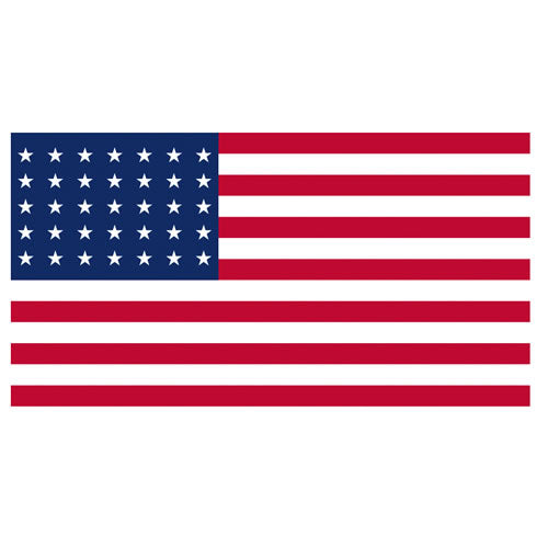 Bandera EE. UU. 48 estrellas 90×150 cm, poliéster con dos ojales metálicos