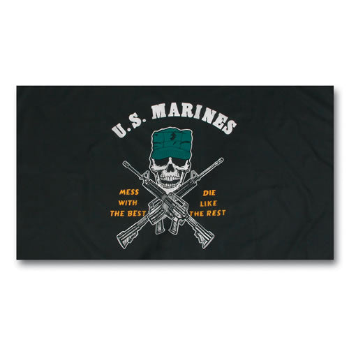 Bandera US MC 150 x 90 cm con dos ojales metálicos, 100% poliéster