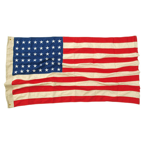 Bandera USA vintage bordada 48 estrellas algodon 90x150 cm