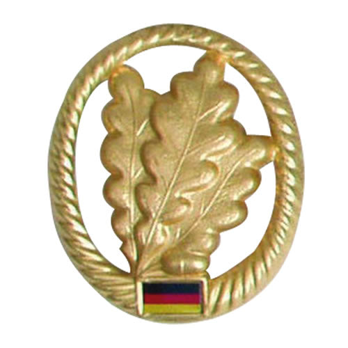 Insignia metálica dorada BW para boina Jägertruppe del Bundeswehr