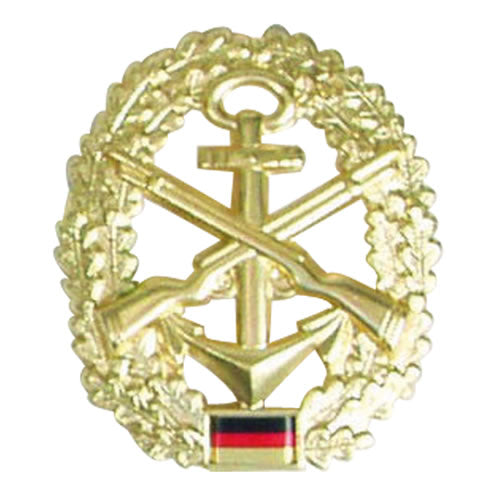 Insignia metálica dorada para boina Marine-Sicherungstruppe (Bundeswehr)