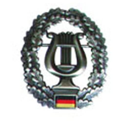 Insignia metálica para boina MUSIKKORPS del Bundeswehr